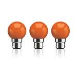 SYSKA SSK-PAG-0.5W-O-3 Base B22 0.5-Watt LED Bulb (Orange, Medium) Pack of 3